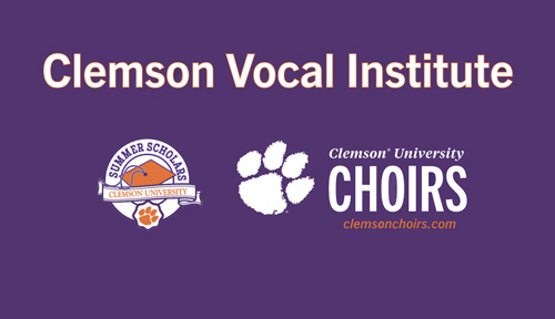 Graphic for the Clemson Vocal Institute